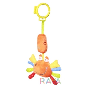 Оранжева бебешка играчка плюшен рак // Babyono
