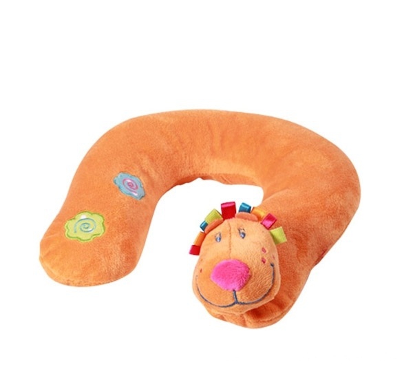 Оранжева детска възглавница за из път `Лъв` // Babyono