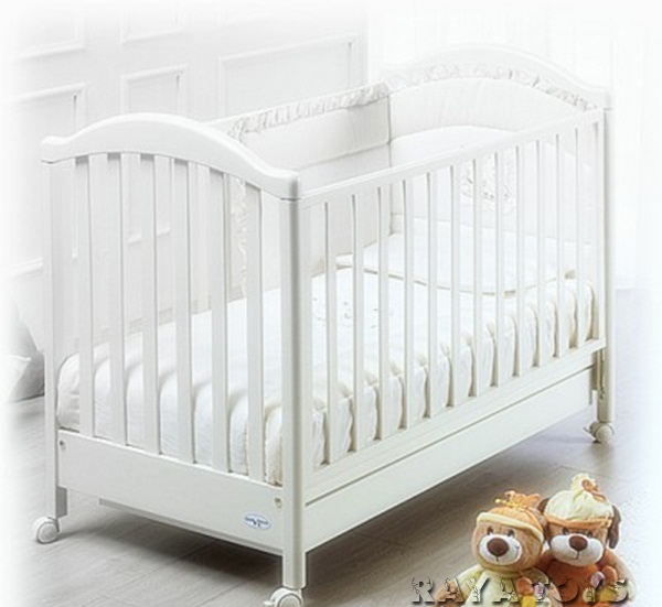 Бяло дървено детско легло "Euro"  // Baby Italia