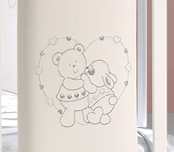 Бяло детско легло изработено от бук "Incanto" Baby Italia