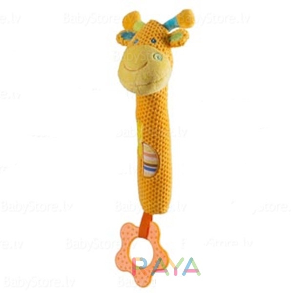 Жълта бебешка играчка с гризалка "Жираф" // Babyono