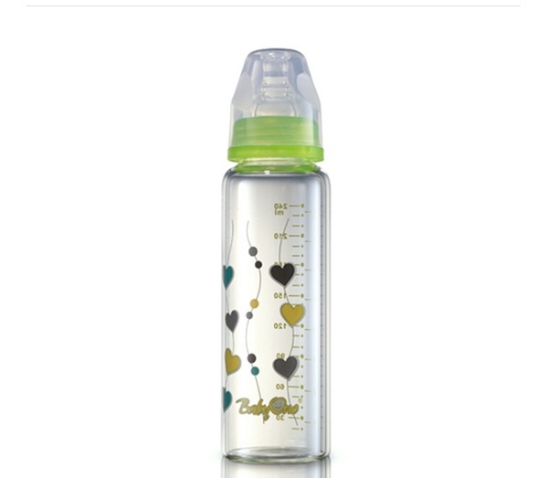 Стъклено бебешко шише  антиколик 240 мл.  3 модела // Babyono