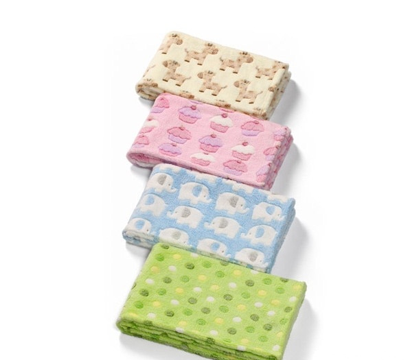 Релефна синя бебешка пелена 75/100см. // Babyono