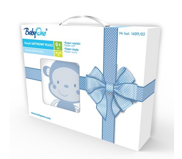 Синьо бебешко одеало  "лукс" 80/100см.  // Babyono 