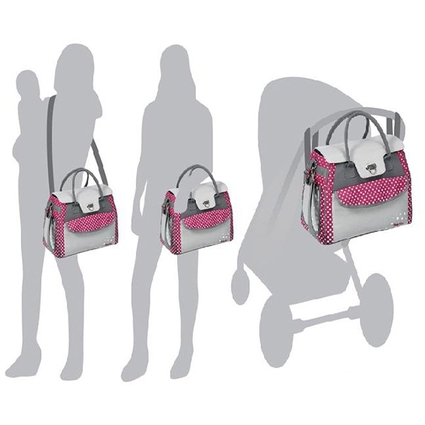 Черна и червена чанта за детска количка "Basic" //  Babyono