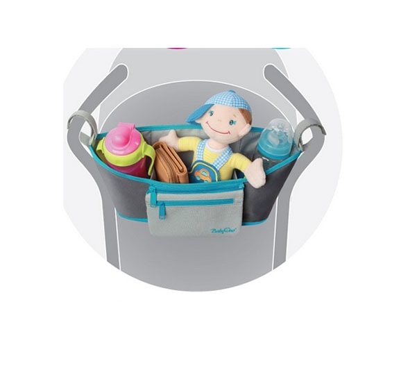 Светещ бежов и кафяв несесер за детска количка // Babyono