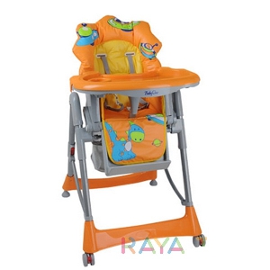 Оранжево детско столче за хранене \