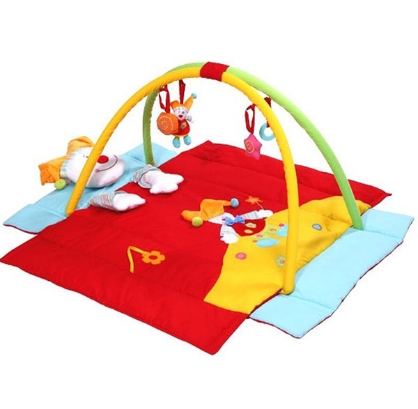 Червен бебешки уред за активна гимнастика "клоун" //  Babyono