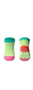 Шарени бебешки чорапи против хлъзгане 0+месеца, 3 модела // Babyono