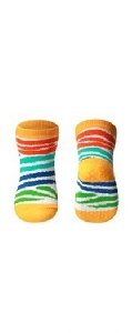 Шарени памучни бебешки чорапи против хлъзгане 6+ месеца, 3 модела // Babyono