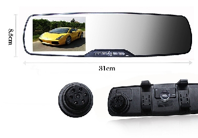 Камера за Автомобила 1080FHD 4.3\' LTPS Motion Detection Car Rearview Mirror DVR Camera Video Recorder Night Vision 