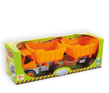 Камион с ремарке и гумени колела за деца - MOCHTOYS