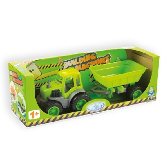 Трактор с ремарке за деца - в кутия