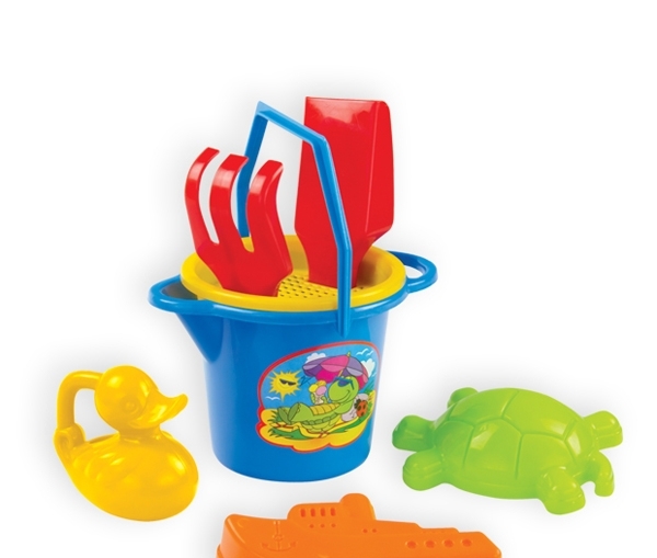 Комплект за игра на пясък с лейка пате MOCHTOYS