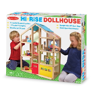 Детски играчки - дървена къща с обзавеждане