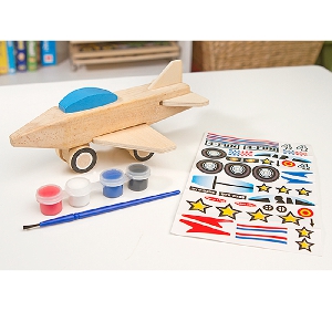 Детска игра - изработи и оцвети самолет