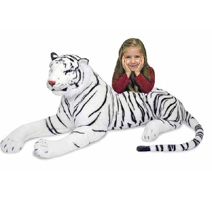 Детски плюшен бял тигър