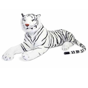 Детски плюшен бял тигър