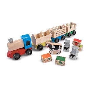 Детска игра - локомотив с вагони и животни