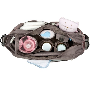 Розова чанта за детска количка + аксесоари \