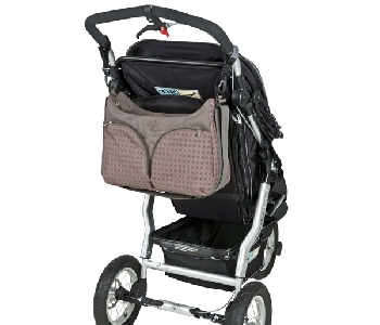 Розова чанта за детска количка + аксесоари \