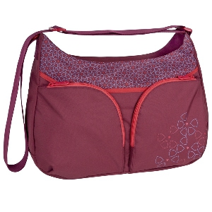 Чанта за детска количка в цикламен цвят + аксесоари  // Lassig Basic Shoulder Mosaic Rumba Rouge