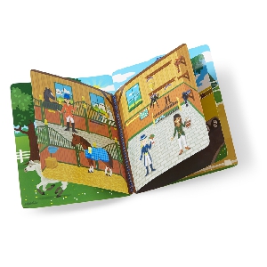 Детска книжа за стикери на тема клуб за езда