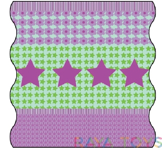 Детска многофункционална кърпа за глава Twister Kids Starlight Magenta