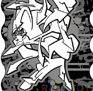 Детска многофункционална кърпа за глава Lassig Twister Kids Graffiti