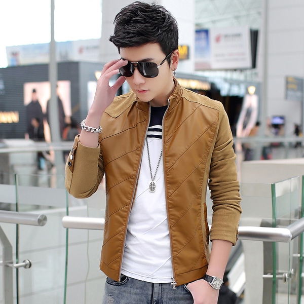 Есенни мъжки якета от изкуствена кожа - 3 модела  