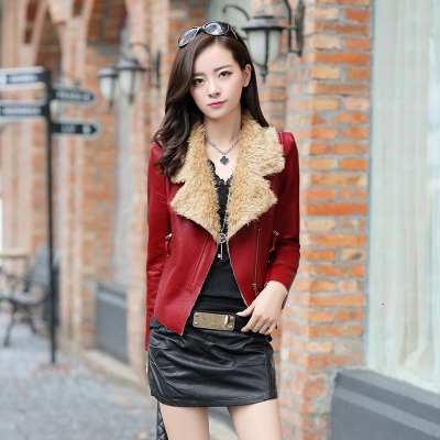  Дамско кожено късо палто, есенно-зимни различни модеи