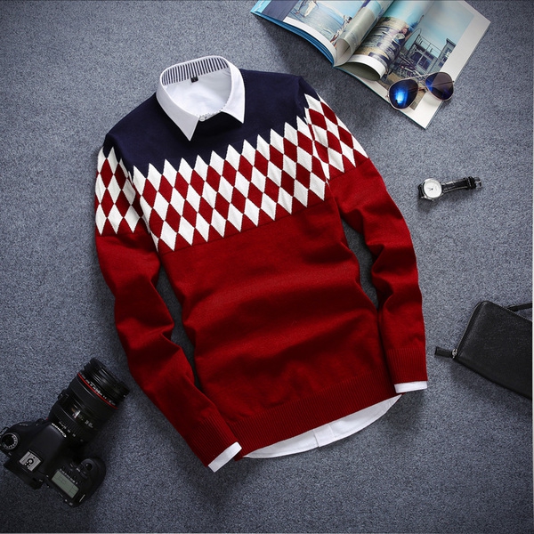  Мъжки зимен пуловер с дълъг ръкав - различни модели