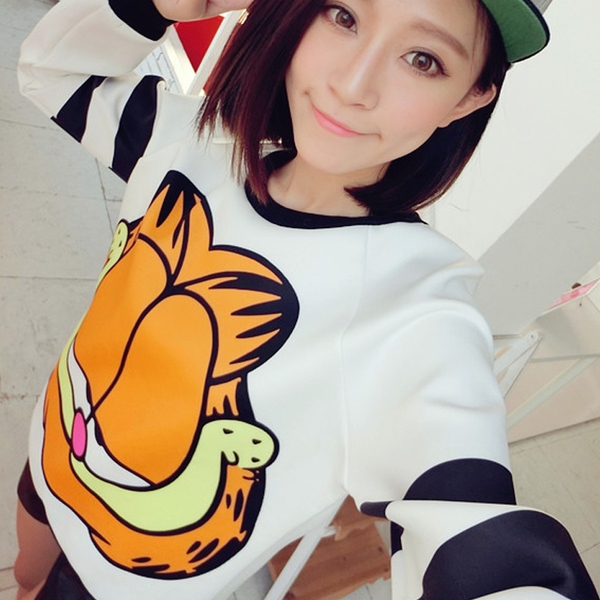  Дамски пуловер-гарфийлд  - различни размери