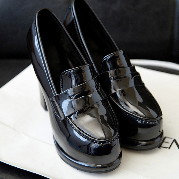 Дамски модерни обувки с висок ток от изкуствена кожа, есенно-зимни, различни модели