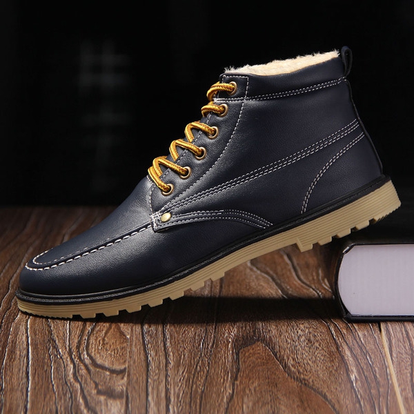 Модерни мъжки зимни обувки от изкуствена кожа - 3 различни модела