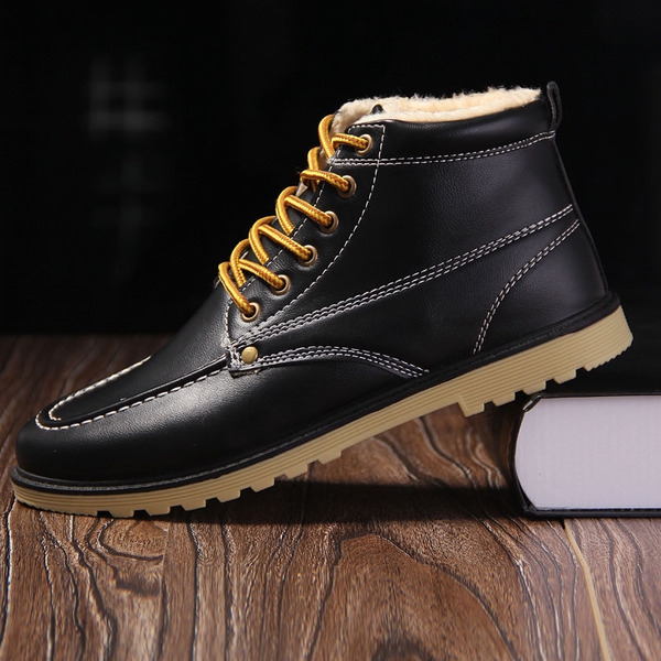 Модерни мъжки зимни обувки от изкуствена кожа - 3 различни модела