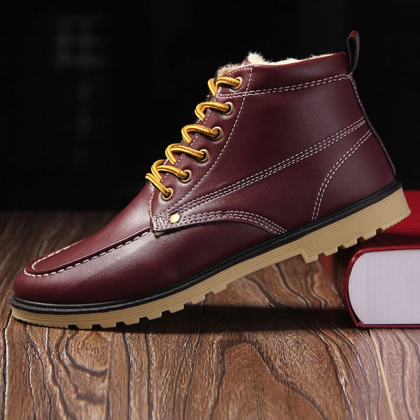 Модерни мъжки зимни обувки от изкуствена кожа - 3 различни модела