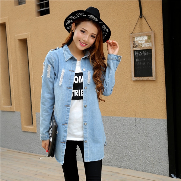 Γυναικείο μπουφάν μακρύ τζιν, για το φθινόπωρο και το χειμώνα, η επιλογή των μοντέλων