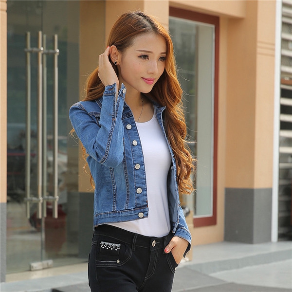 Γυναικείο μπουφάν μακρύ τζιν, για το φθινόπωρο και το χειμώνα, η επιλογή των μοντέλων