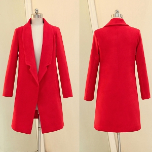 Дамско зимно палто в два модела - сив и червен, разнообразие от размери