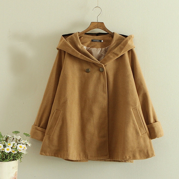 Дамска връхна дреха с качулка, тип наметало,  - три модела, различни размери