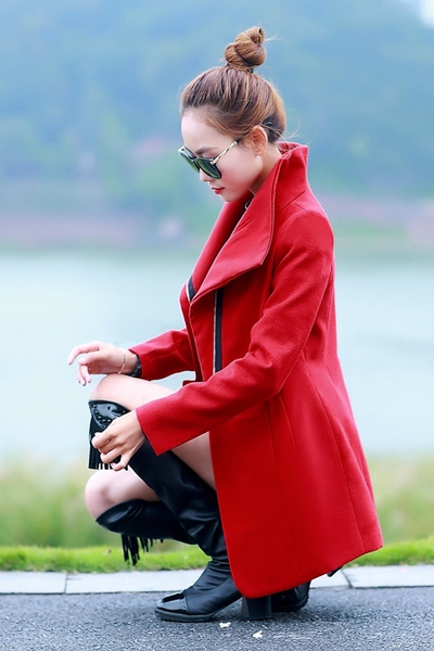 Дамско дълго палто, модерно и стилно, есенно-зимно, уникални модели