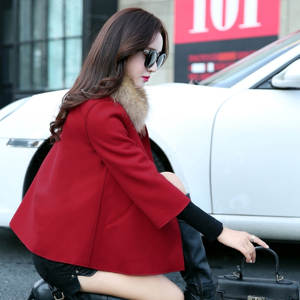 Γυναικείο παλτό,  για το χειμώνα  Σύντομο, δύο  μοντέλα