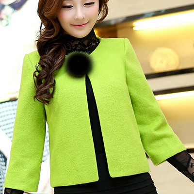  Дамско зимно късо палто - червено, зелено, лилаво, розово, бяло