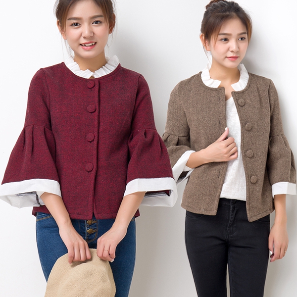  Дамско късо есенно-зимно палто в два модела