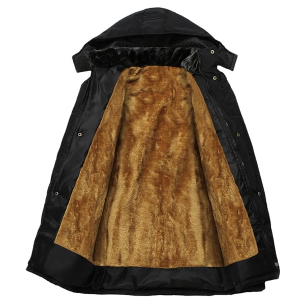 Зимно мъжко дебело яке, подплатено отвътре с велур, с качулка