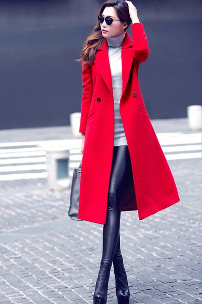 Дамско зимно палто - дълго и вълнено