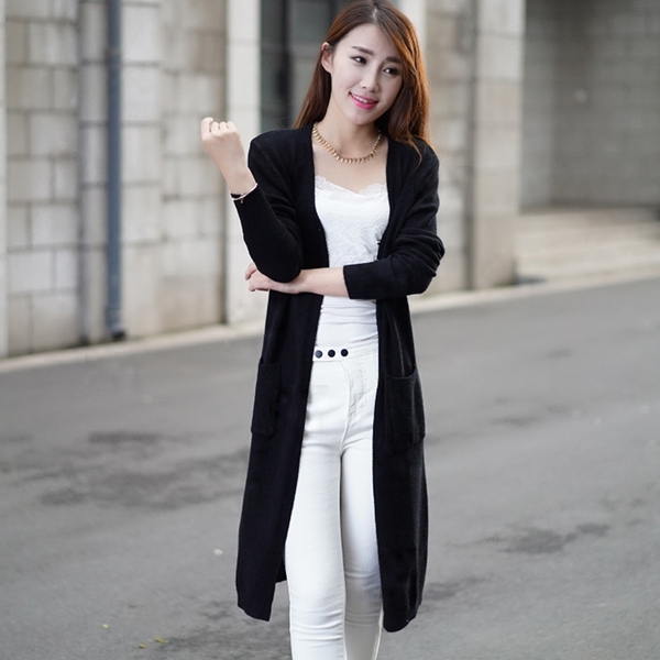 Дълго дамско есенно зимно палто - червено, черно, лилав, бежов, сив