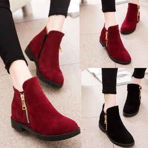 Γυναικεία χειμωνιάτικα παπούτσια - κόκκινα και μαύρα,διαφορετικά μοντέλα