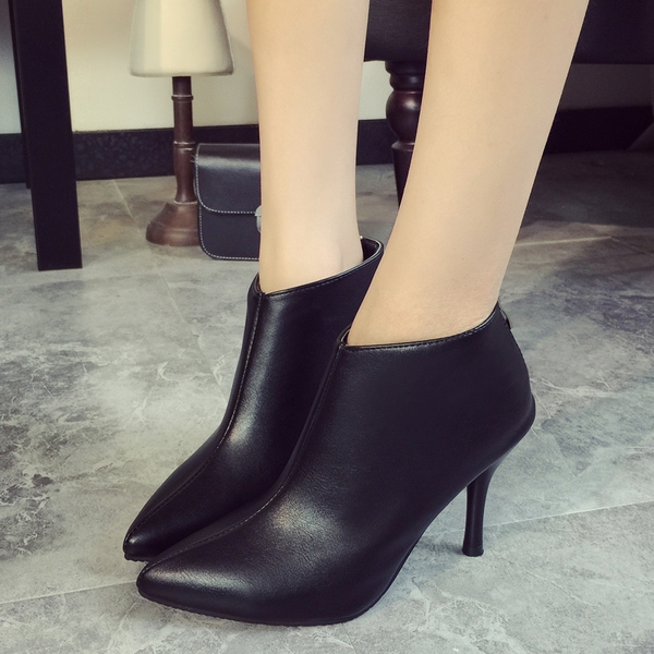  Дамски обувки с висок ток - черни, сиви, червени